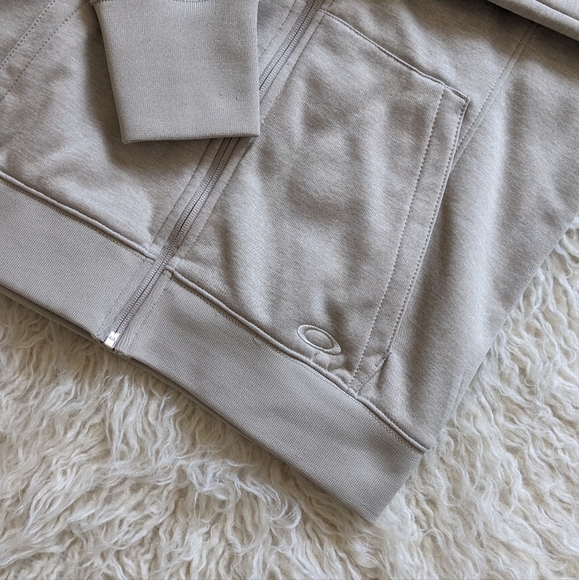 Lightweight Oakley Fleece Lined Shell Jacket Tan - Picture 2 of 4